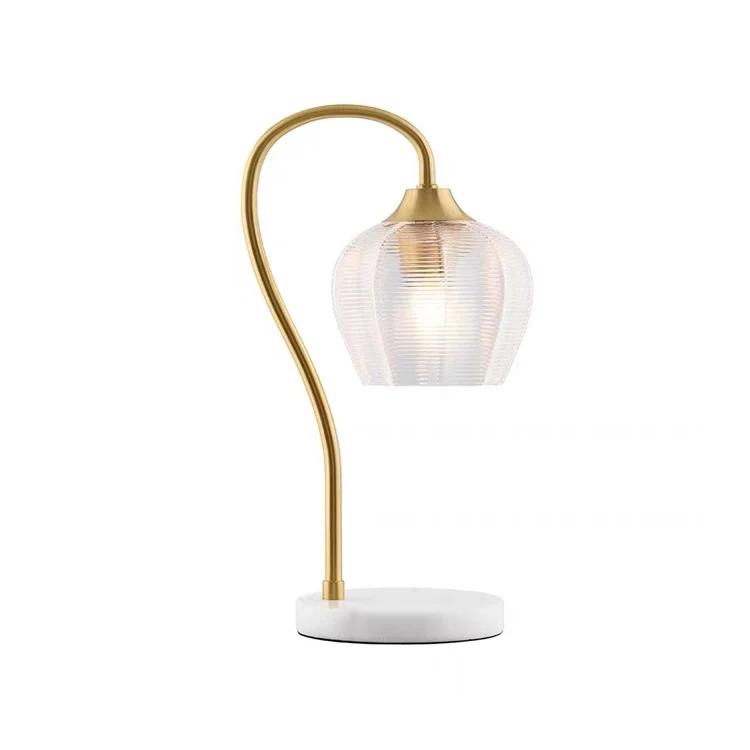Table Lamp Nordic Light Luxury Creative Simple Postmodern Marble Glass Small Table Lamp Night Lamp for Home Hotel Decor