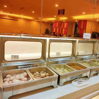 Commercial catering equipment stainless steel buffet set chaffing dish food warmer chafing dish for hotel & restaurant