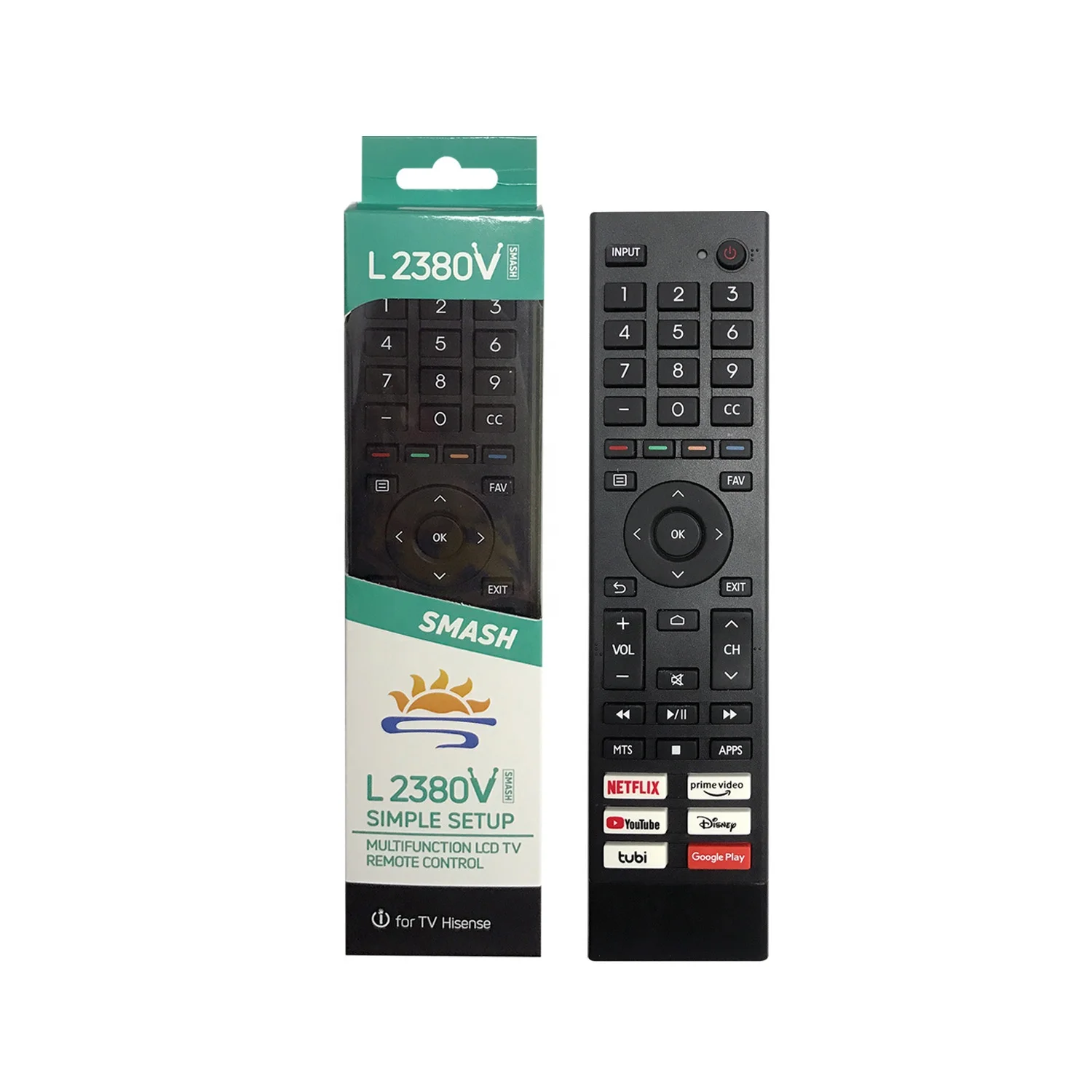 Systo L2380v Пульт Дистанционного Управления Для Hisense Tv Remote Led Uled  Uhd Hdtv 4k Android Smart Tv С Netflix,Amazon,Vudu,You Tube But - Buy Use  For Hisense Tv China,Hisense Tv Remote,Tv Remote ...