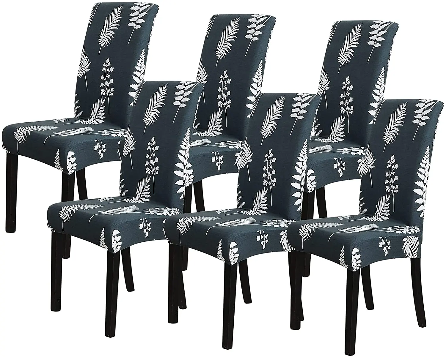 Set 4 Coprisedie Elasticizzati Con Cintura Di Sicurezza – SPRINGRICO Per Sala Da Pranzo, Blu Tallone - 4