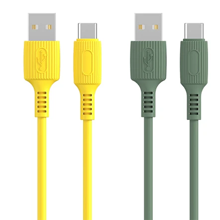 OEM/ODM производитель заводской Мягкий 1 м 2 жидкий силиконовый кабель usb для передачи