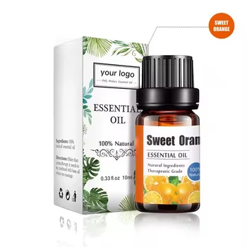 Manufacturers' Stock Sale Pure Cosmetic Essential Oil Set Rose Lavender Tea Tree Orange Skin Care Treatment 10ml Bottle OEM