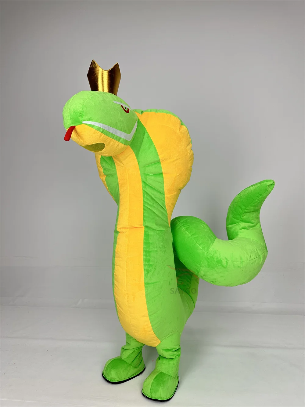Happy Sky Commercial Unisex Full-Body Inflatable Mascot Costume Interactive Cartoon Plush Long Neck Snake for Easter/Halloween