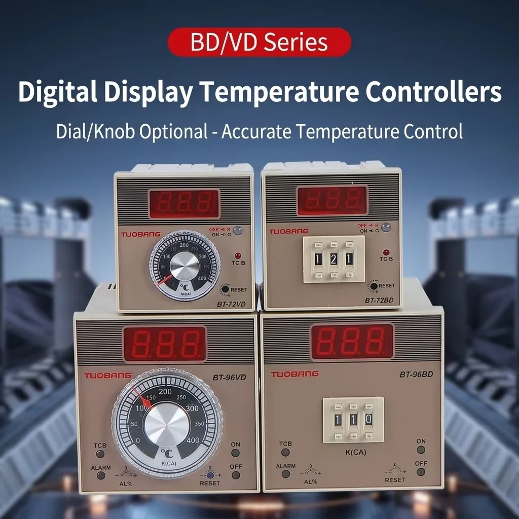 TUOBANG 72/96VD OEM/ODM Digital Thermostat 72/96BD 110V/220V Universal 0-400℃ Industrial Temperature Controller for Oven