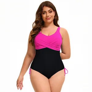 Women's XL Plus Size Backless Triangle Thongs Bikini 1 Piece New European American Sports Style Cross-Border Sexy