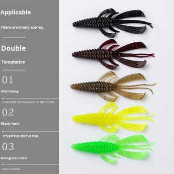 Floating Silicone Ballet Shrimp Obstacle Lead-Free Ned Bionic Bass Carp Lure Black Pit Soft Bait Butterfly Dance Fake Bait – Soft Lure – view 5