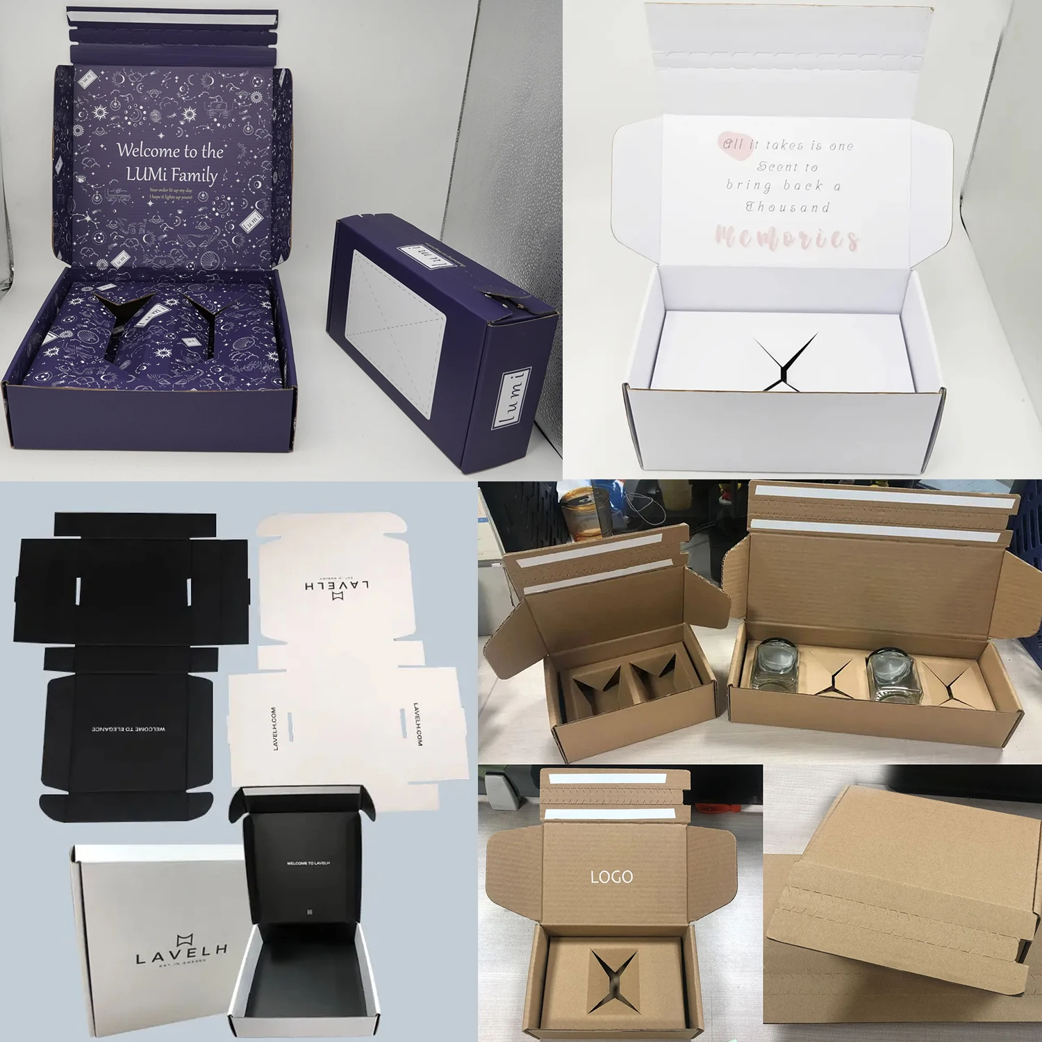 Custom Logo Cardboard Shipping Box With Zipper Strip Commerce Mailing Adhesive Tear Strip Open Postal Self Seal Mailer Box