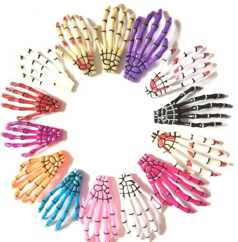 Заколка для волос в виде черепа, ручной зажим, призрак, скелет, аксессуары для волос