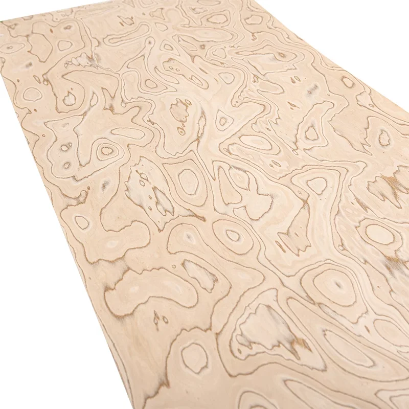 Recon Engineered Maple Burl Wood Veneer for Wallcovering Panels Kitchen Cabinet Plywoods Skin