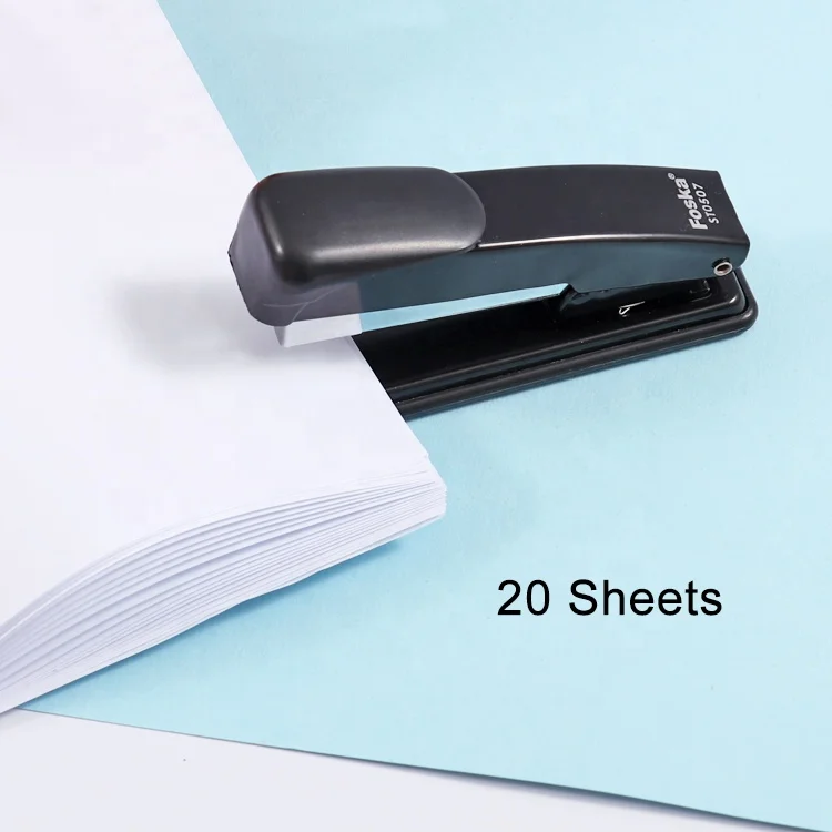 Хит продаж 100% QC проверка полуполоски высокое качество офисный Рабочий стол стандарт 20 листов бумажный ручной канцелярский металлический степлер