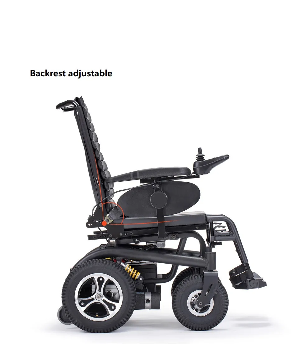 Shock absorbing spring thicker equipped with two oversize spring shock absorb comfortable wheelchair with back handle- SWC01 details