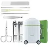 white suitcase nail clippers 8-piece set