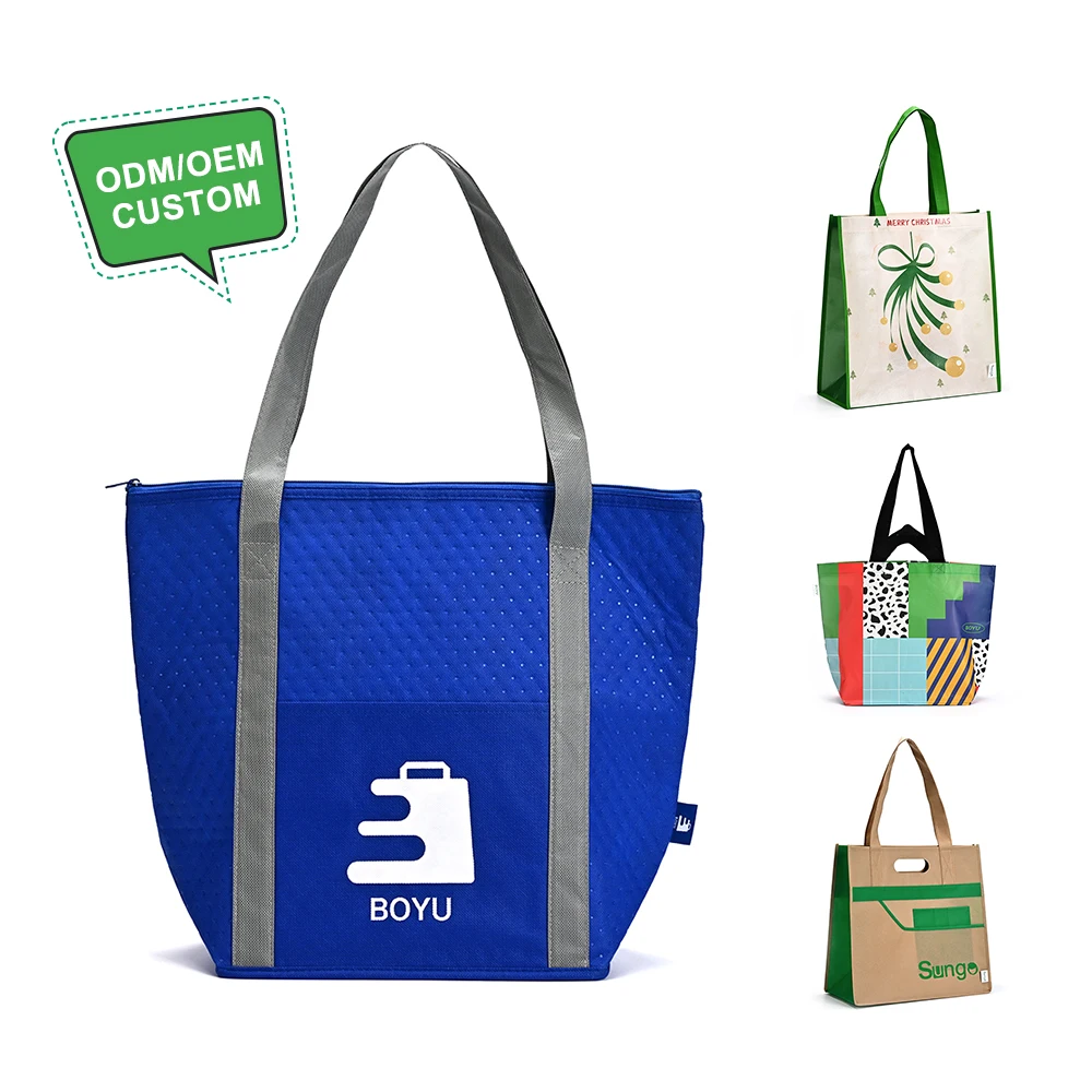 High Quality Hot Selling Custom Printed Portable Large Tote Bag Thermal Waterproof Non Woven Bags