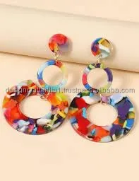 Elegant Look With Fancy Design Resin Earrings for Women Party and Festival Wear Available at Bulk Price