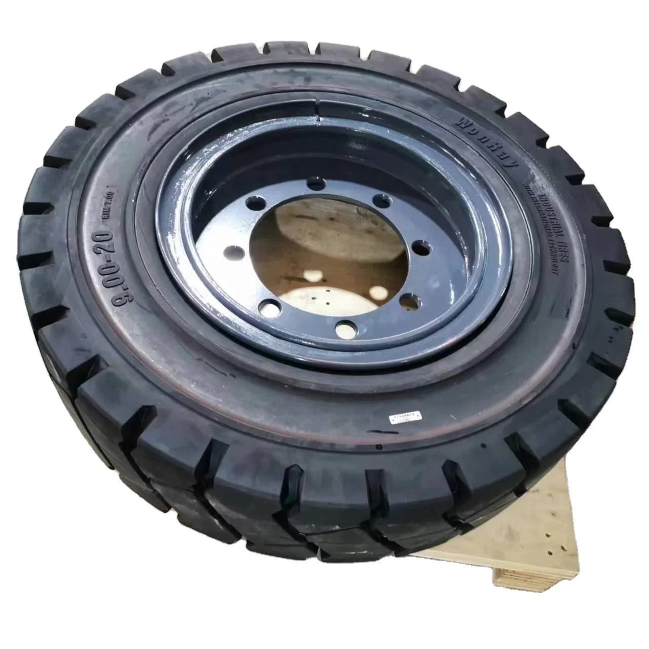 Durable Solid Forklift Tire Wheels 5.00-8 to 7.50-16, ECE 