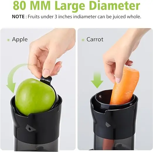 AMZCHEF Automatic Orange Juicer Juice Extractor Orange Juicer Squeezer Masticating Fresh Juicer Machine