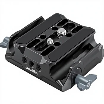 SMALLRIG Universal LWS Baseplate Compatible with DSLR and Mirrorless Camera Cages, Comes with Dual 15mm Rod Clamp