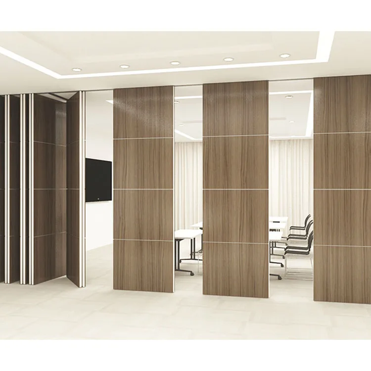 Aluminum Frame Office Partition Movable Wall Room Divider Sliding Folding Partition Wall Manufacturers