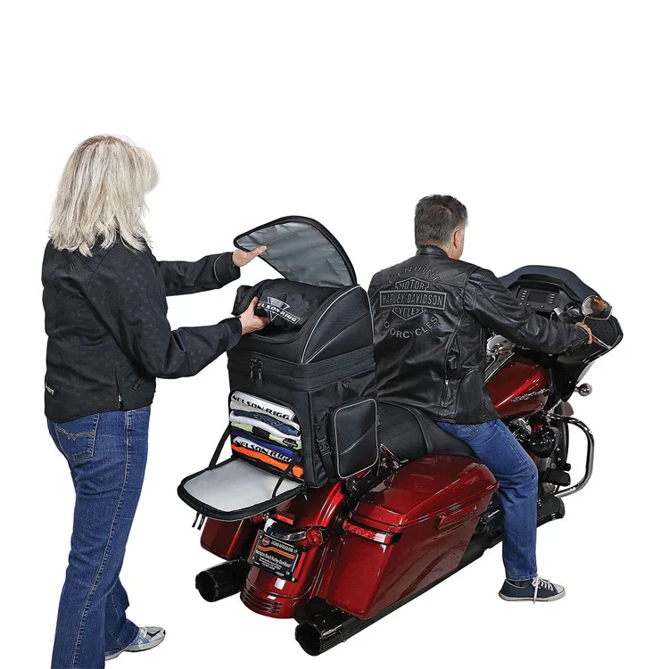 Wholesale Custom Outdoor Large Capacity Cycles Bicycle Motorcycles Backrest Sissy Bar Rack Bag