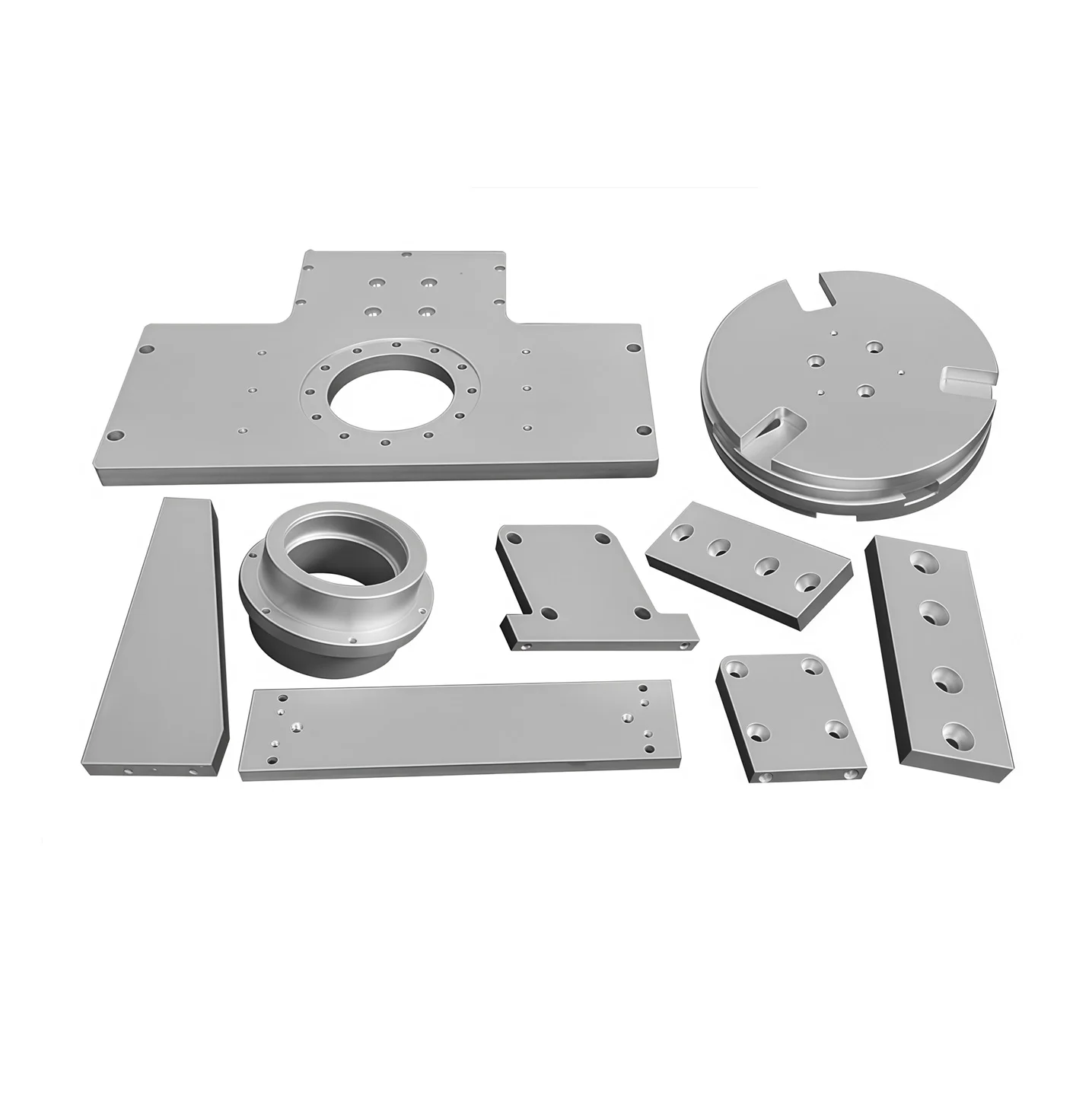 High Quality Anodized Black CNC Processed Aluminum Metal Components Mechanical Machining Manufacturing Custom Logo
