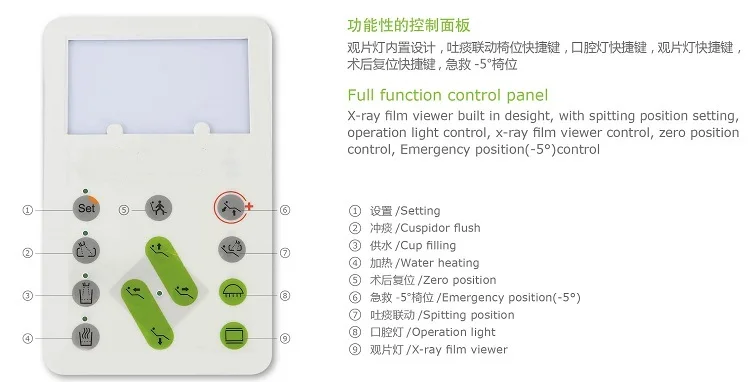 Electric Dental Chairs with Unit Metal Plastic Wood Steel Materials for Dentist Use ISO Certified
