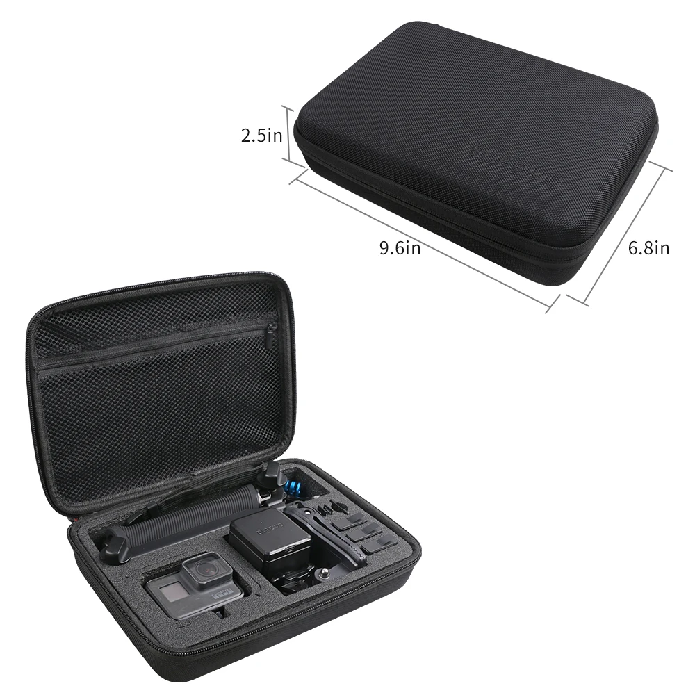 Surewo Medium Camera Gopro Eva Protective Housing Case For Gopro Hero 7 6 5 Black Apeman Akaso Dji Omso Action And More Buy Camera Gopro Eva Protective Housing Case Gopro Hero 7 Black Product On