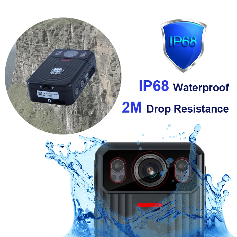 4G Body Worn Camera with GPS ODM/OEM Supported Intercom for Network H.264 H.265 Video Compression for Public
