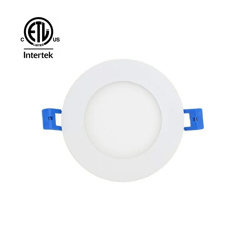 ETL Energy Star Low-glared Round 9W edge-lit LED slim panel wafer down light with 4 Inch Recessed Low Profile Dimmable