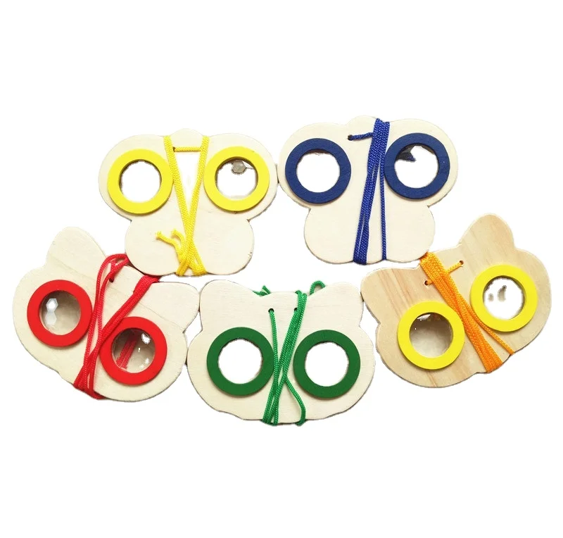 Интересные волшебные деревянные очки-калейдоскоп с самолетом