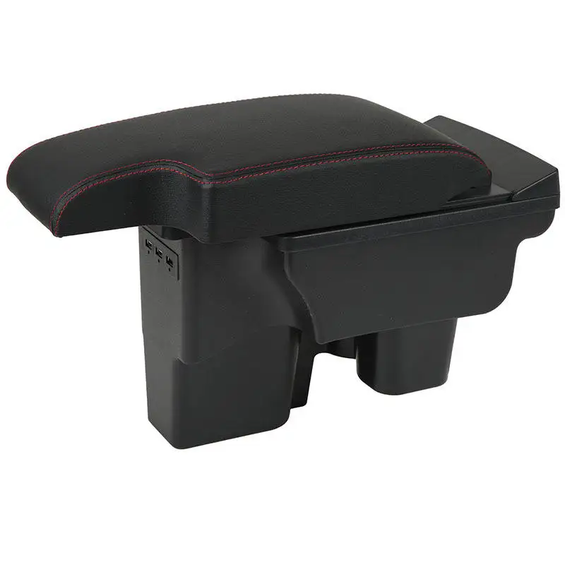 product leather car armrest box storage automobile seat gap crevice hand support cushion phone holder-5