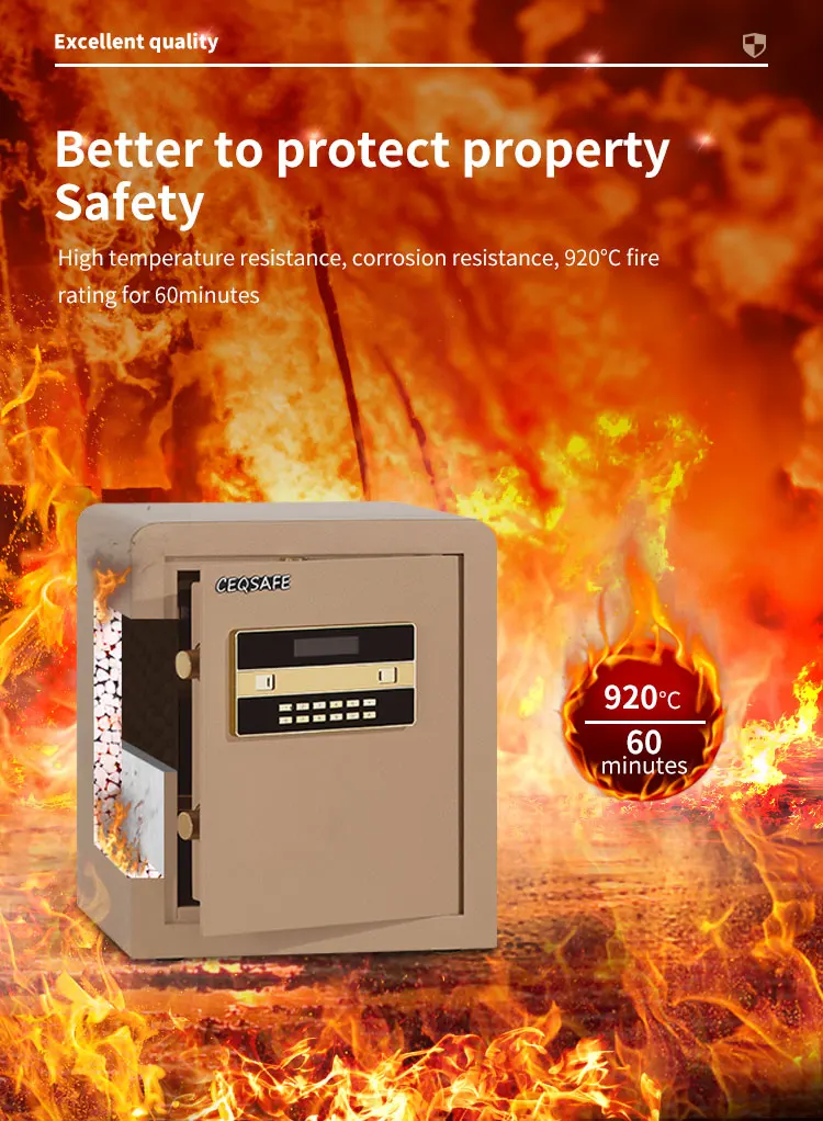 CEQSAFE Korea Electric Lock Digital Safe Booil Box Fireproof Resistance Safes supplier