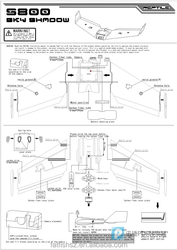 S800 V2 Mini Rc Airplane Epp Foam Flying Aircraft Kits Uav Model Fixed