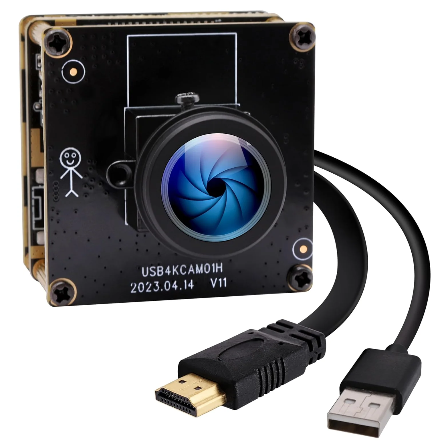 ELP 4K Fisheye Lens HDMI USB Camera Module for Security - Main Image