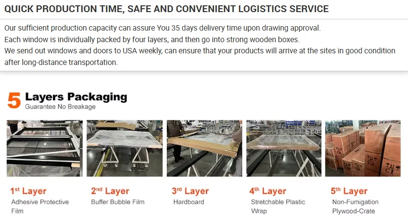 Packaging & shipping specifications