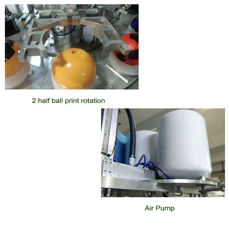 Automatic 2 Color PVC Toy Ball 360 Degrees Round Pad Printer Printing Machine