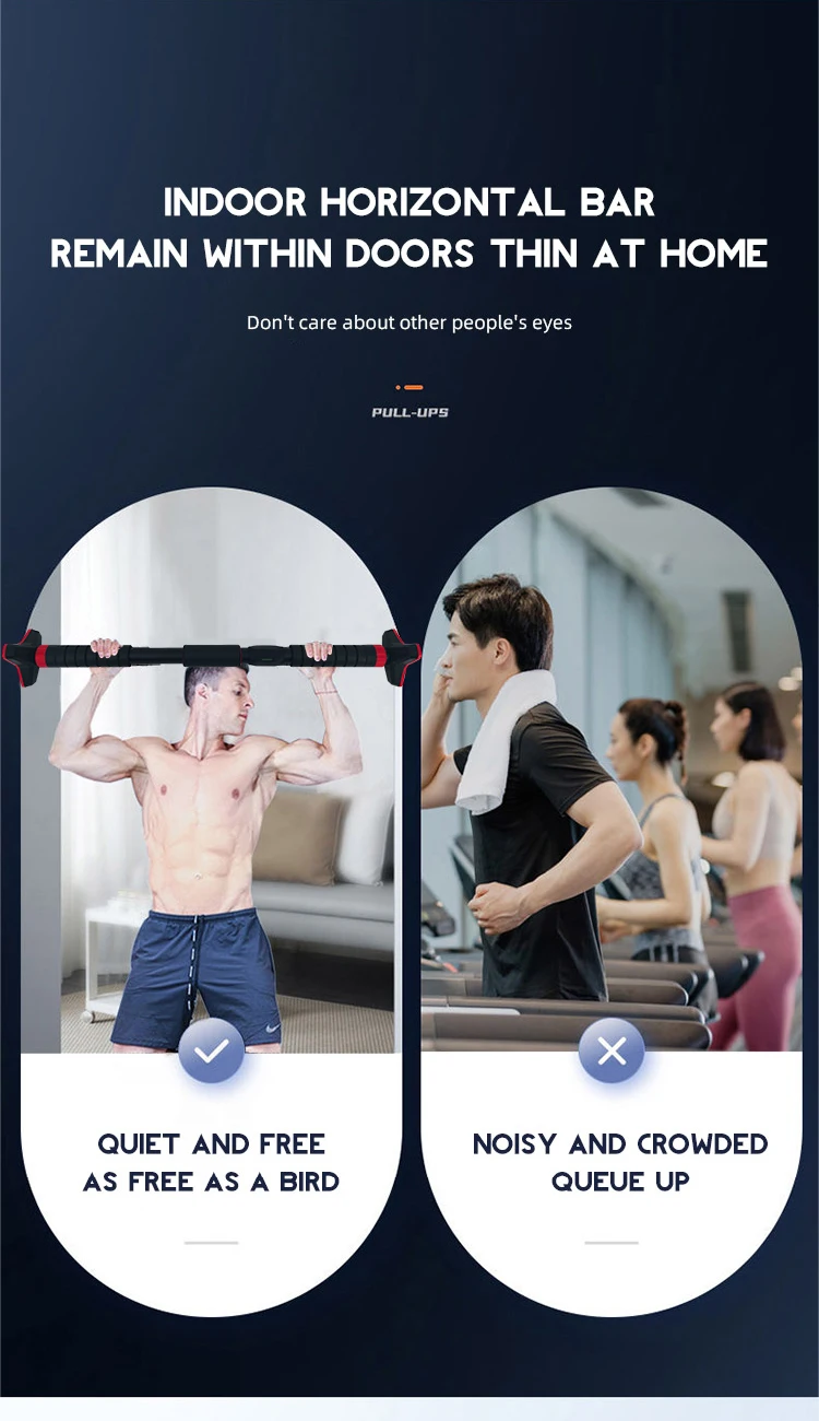 Home multifunctional Adjustable Door Gym Horizontal Indoor Fitness Equipment horizontal bar pull up bar
