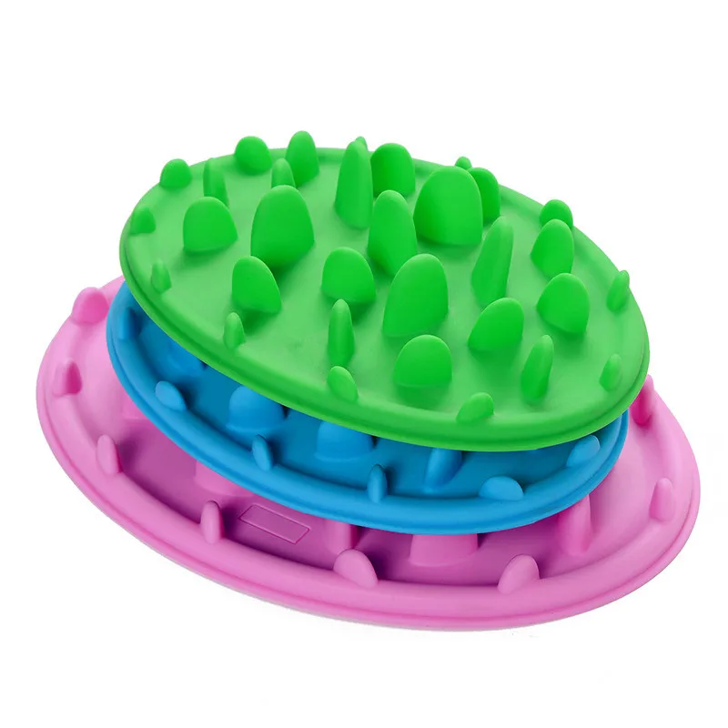 silicone slow feed dog bowl