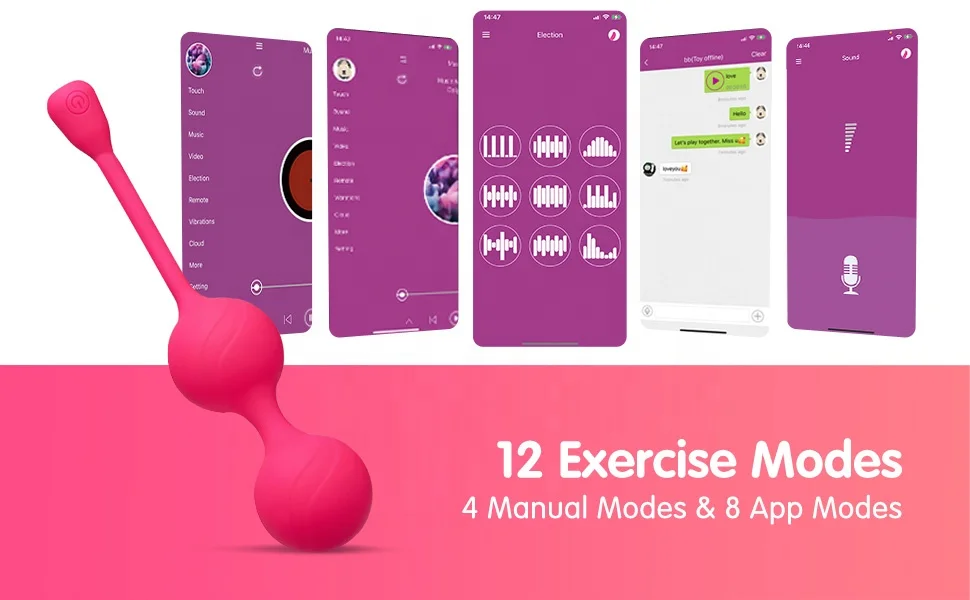 Sex Toy Ladies Clitoris G Spot Massage Double Love Egg Flamingo App