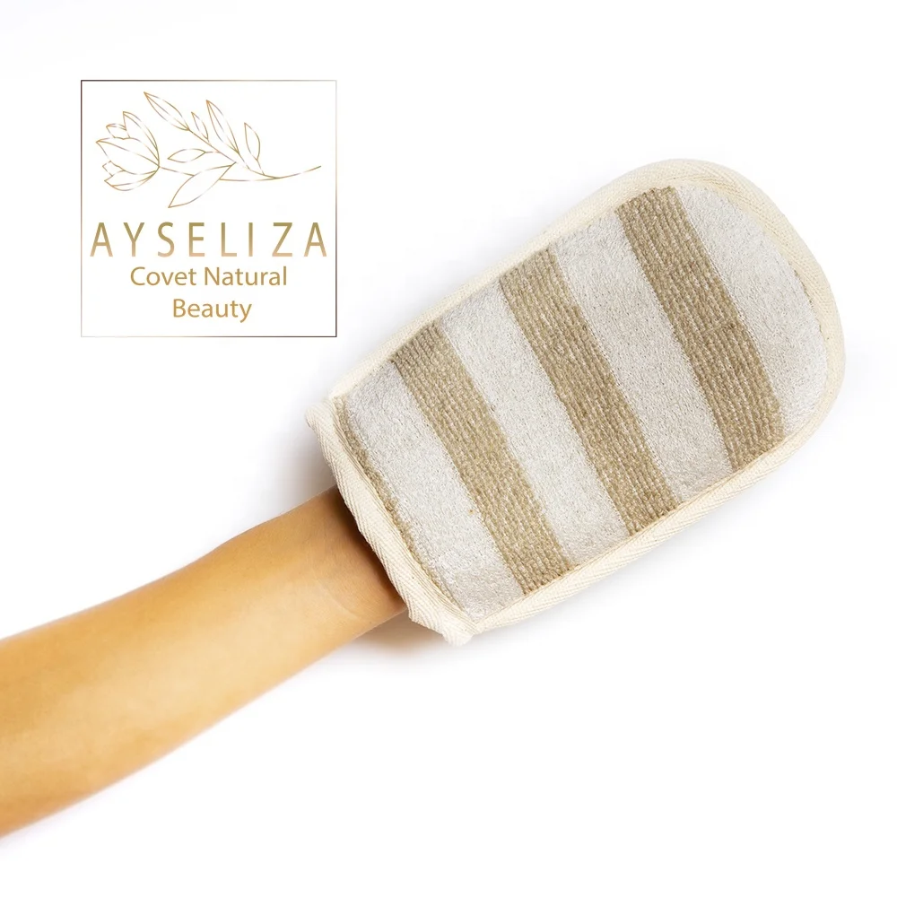 Ecofriendly Exfoliating Bath Glove 100 Bamboo Exfoliating Gloves Dual