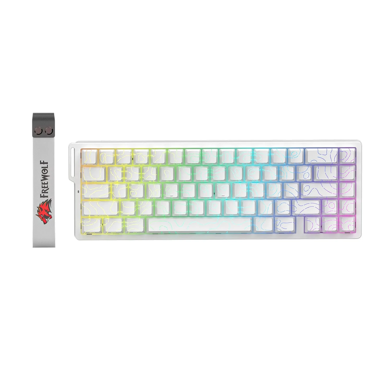 Freewolf F68 PRO RGB Mechanical Keyboard - Three Mode Wired