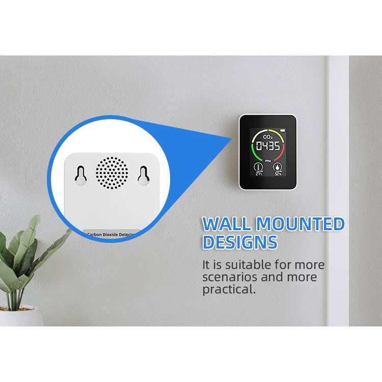 Co2 Smart Wifi Meter Indoor Outdoor Air Quality Monitor Portable Leak De Gas Co2 Detector