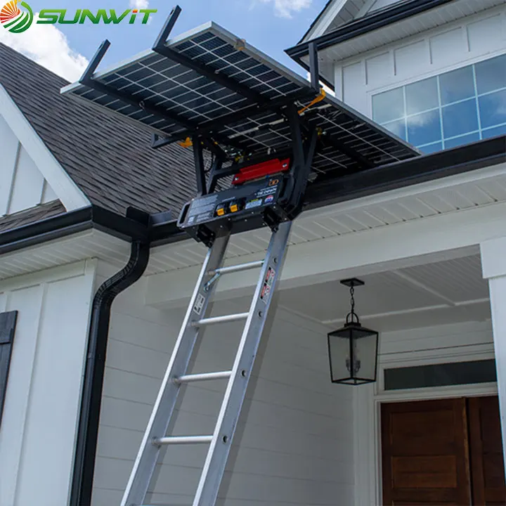Cargo Elevator for Construction Solar Power Panel Lifting Machine Electric Ladder Hoist Roof Tiles Adjustable Lift Materials
