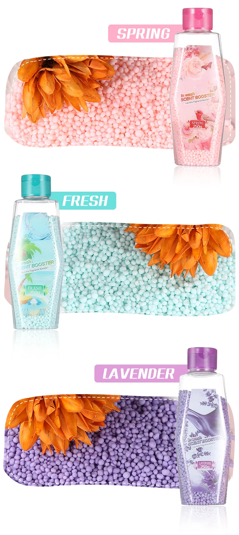 3 Flavors (optional) Laundry Scent Booster Beads Colorful Lasting
