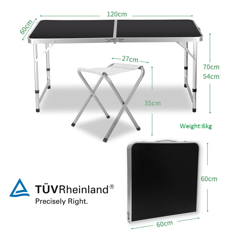 half metal half plastic camping table