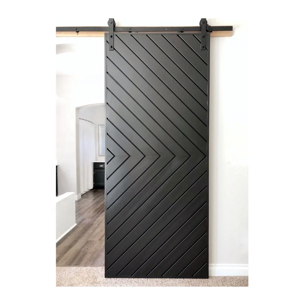 Latest Design Solid Wood Sliding Barn Door External Sliding Door