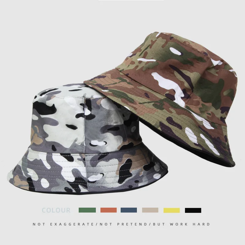 Men's Bucket Hat with String (Camouflage or Navy) – Born Primitive
