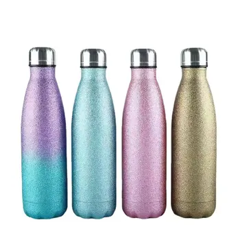 500Ml Colorful Double Wall Vacuum Insulated Travel Stainless Steel Sport Cola Water Bottle