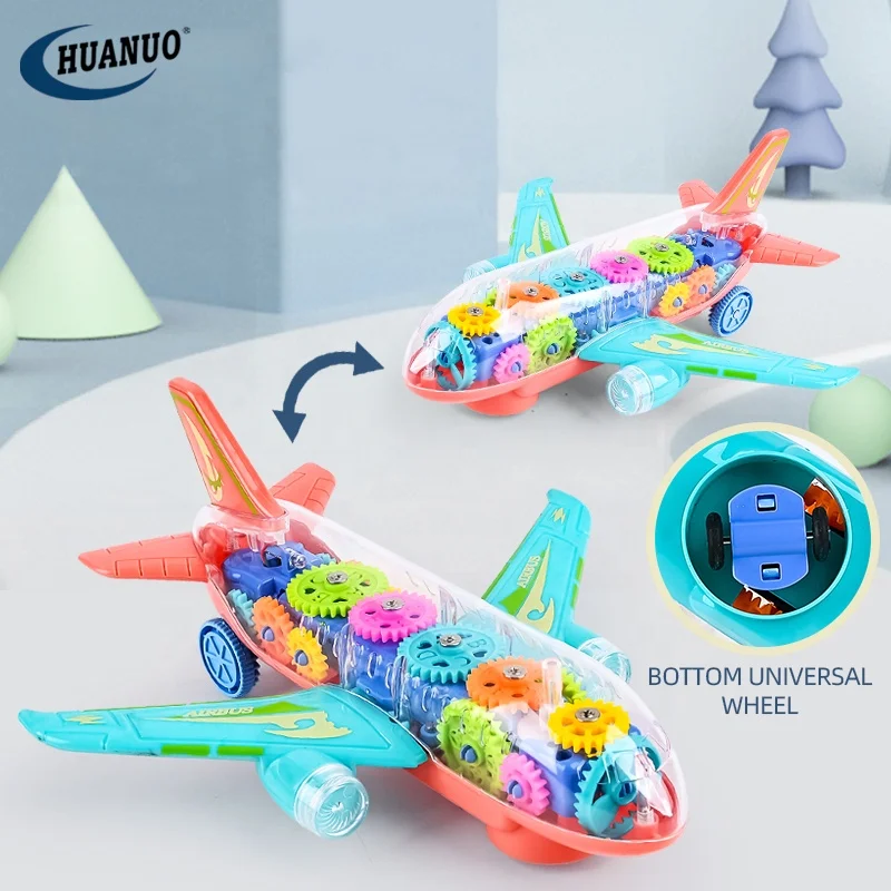 Avion Electrique Lumineux pour Enfants - VGEBY - Rotation 360° - Jouet