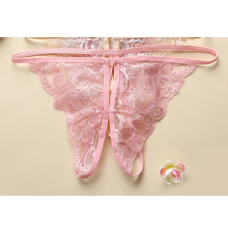 Dirty Seductive Exposed Lace Peekaboo Bra & Crotchless G String - Sexy  Lingerie Set for Bedtime, Available in 4 Colors