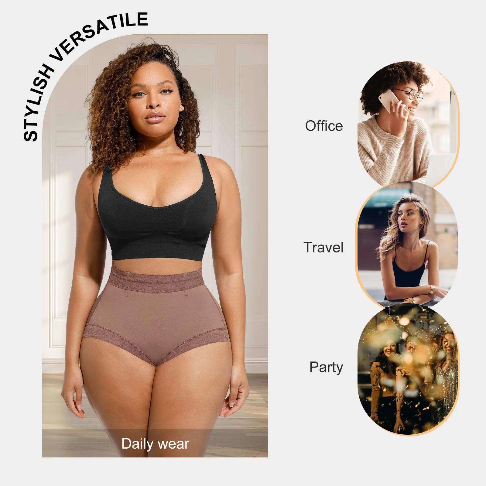 Hexin 2025 New Arrival Tummy Control Butt Lift Body Shaper Slimming Sexy Panties Women Lace Shapewear Shorts for Everyday